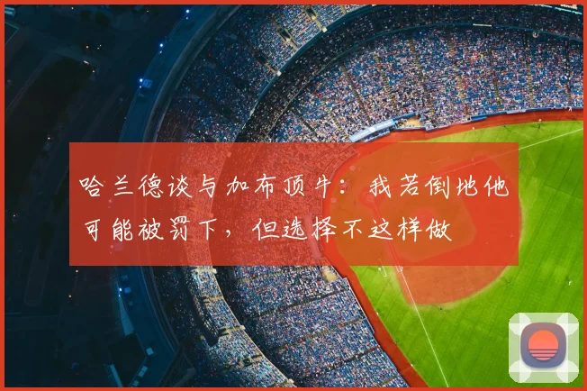哈兰德谈与加布顶牛：我若倒地他可能被罚下，但选择不这样做